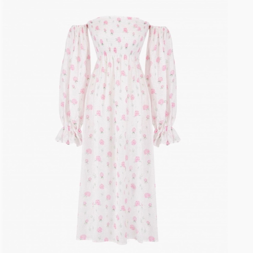 Atlanta sleeper dress pink roses size M
